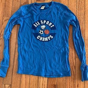 Steve & Barry’s All Sport Champs Blue Kids Size Large Long Sleeve Shirt